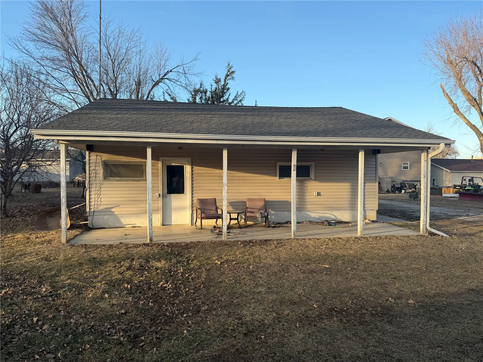 Side of detached garage