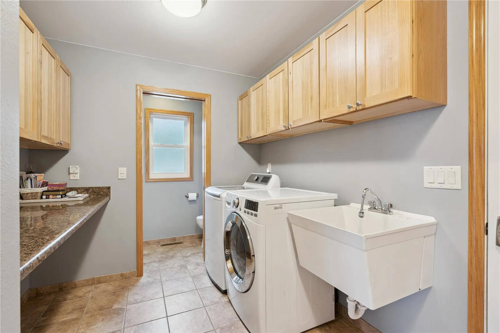 First floor laundry room area