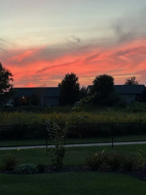 Sunset off the deck.
