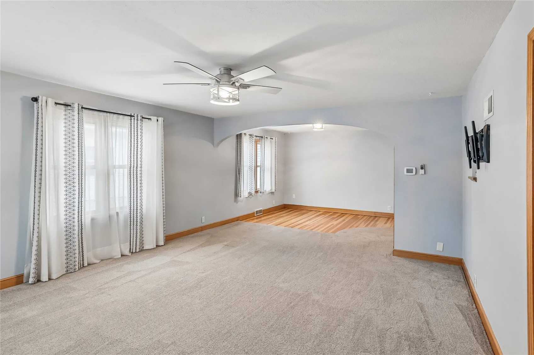Living room into what could be a formal dining area