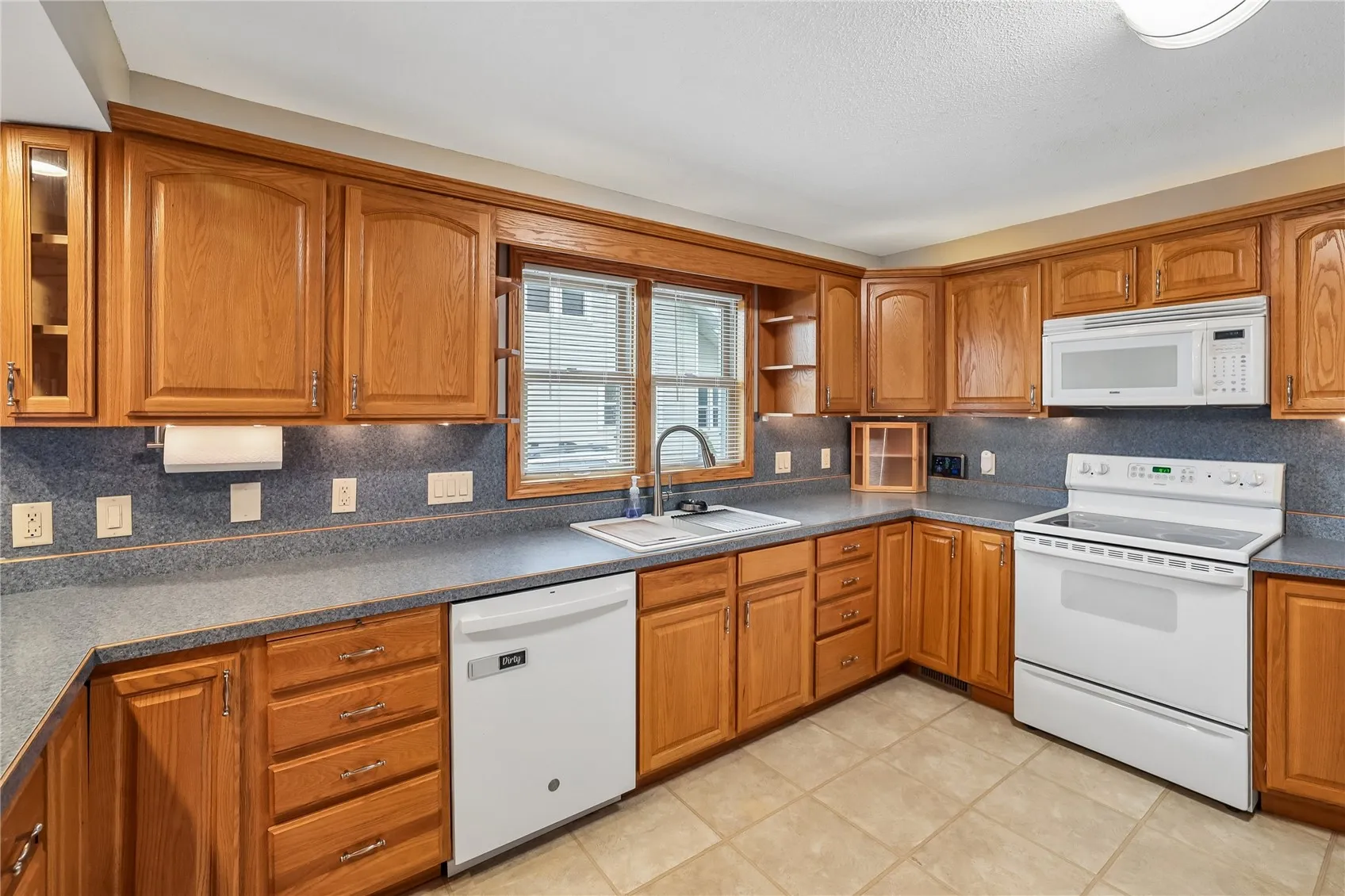 Window above the kitchen sink