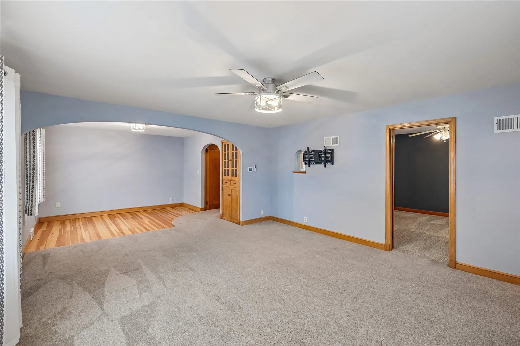 Living room into what could be a formal dining area