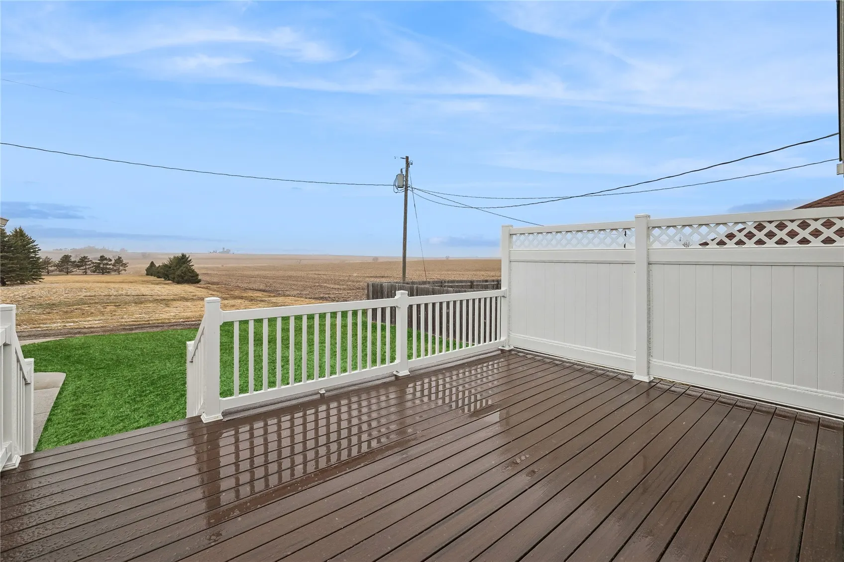 Composite deck and view to the west