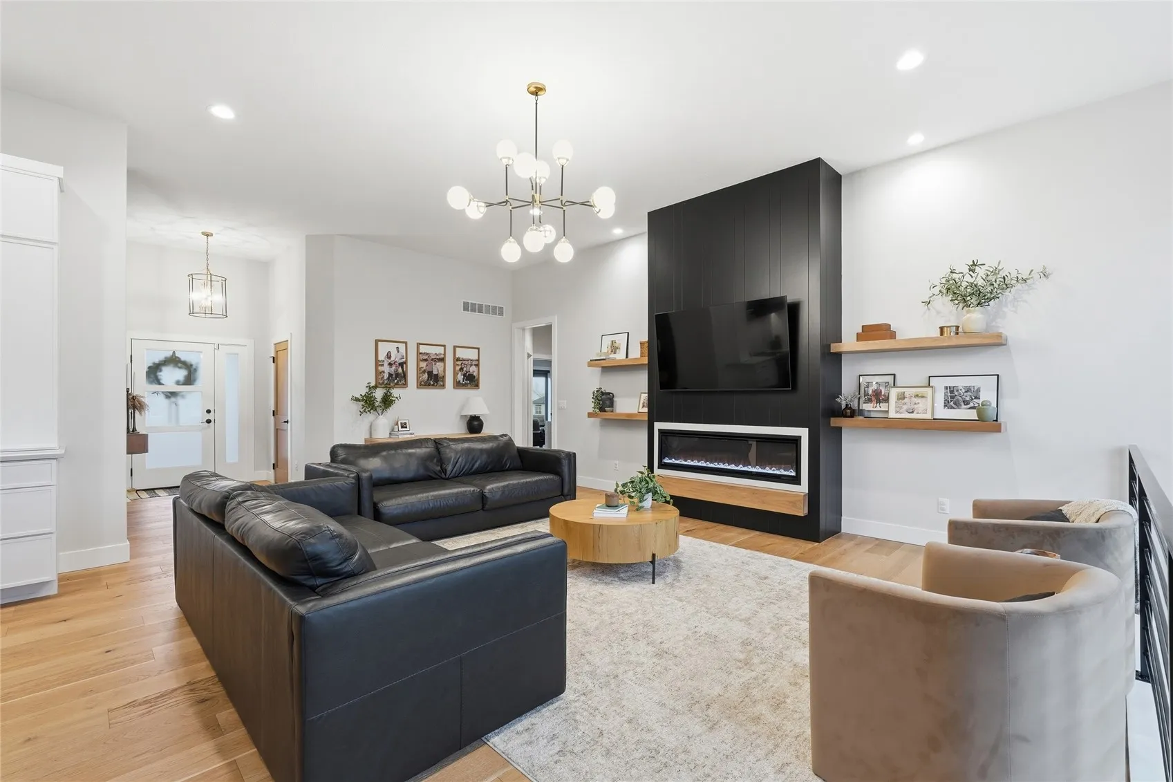 angled living room