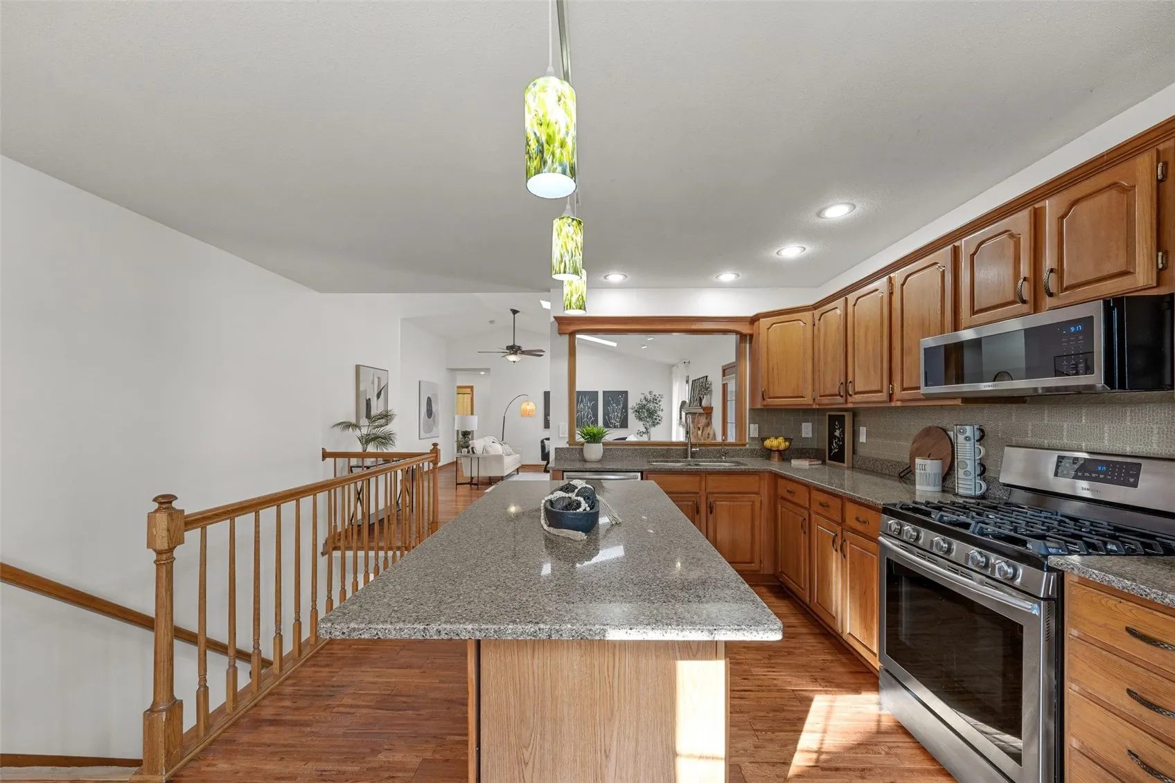 Kitchen, facing living area