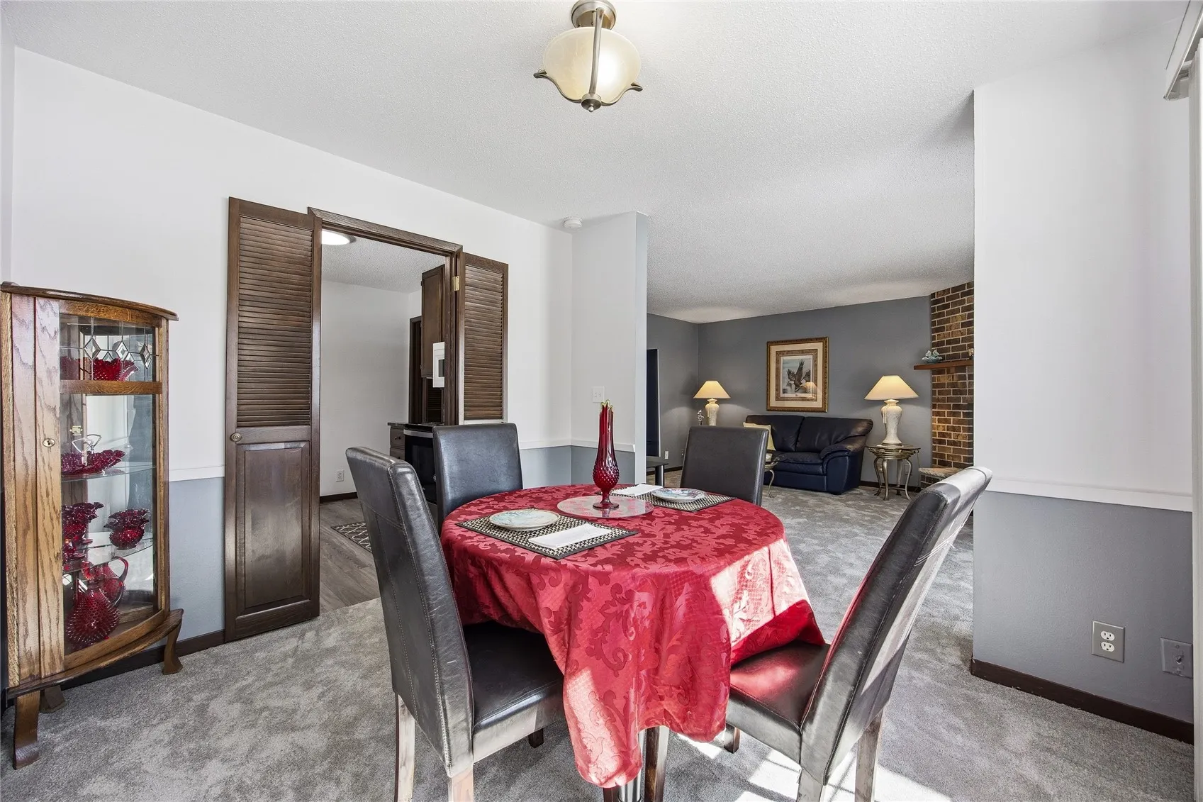 Formal dining room sets off LR and kitchen.