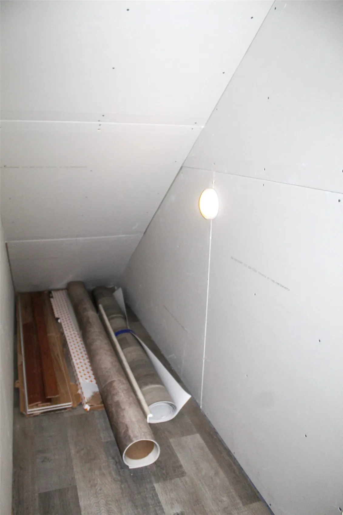 Storage area under the steps.