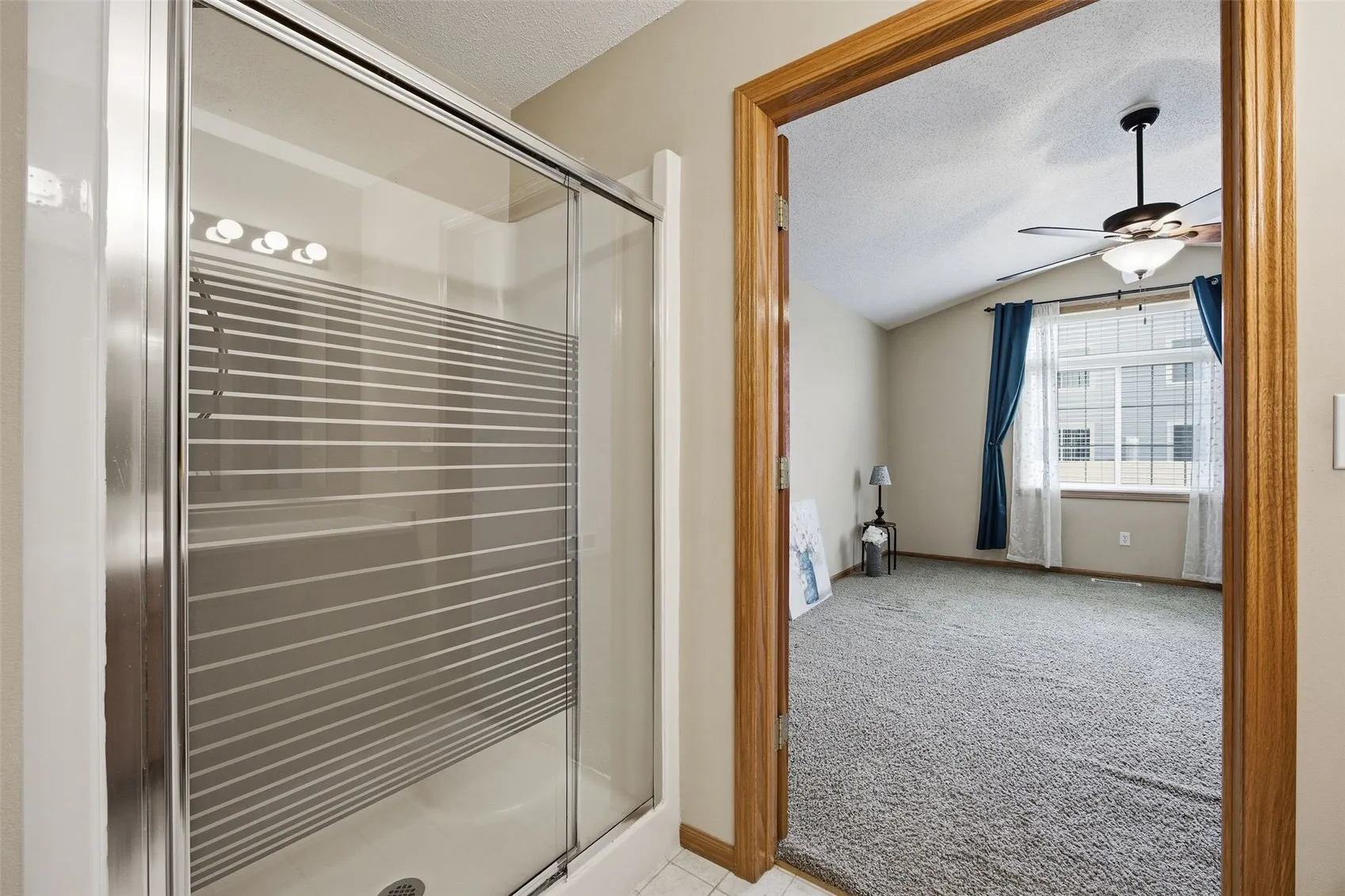 Large primary bath with walk in shower