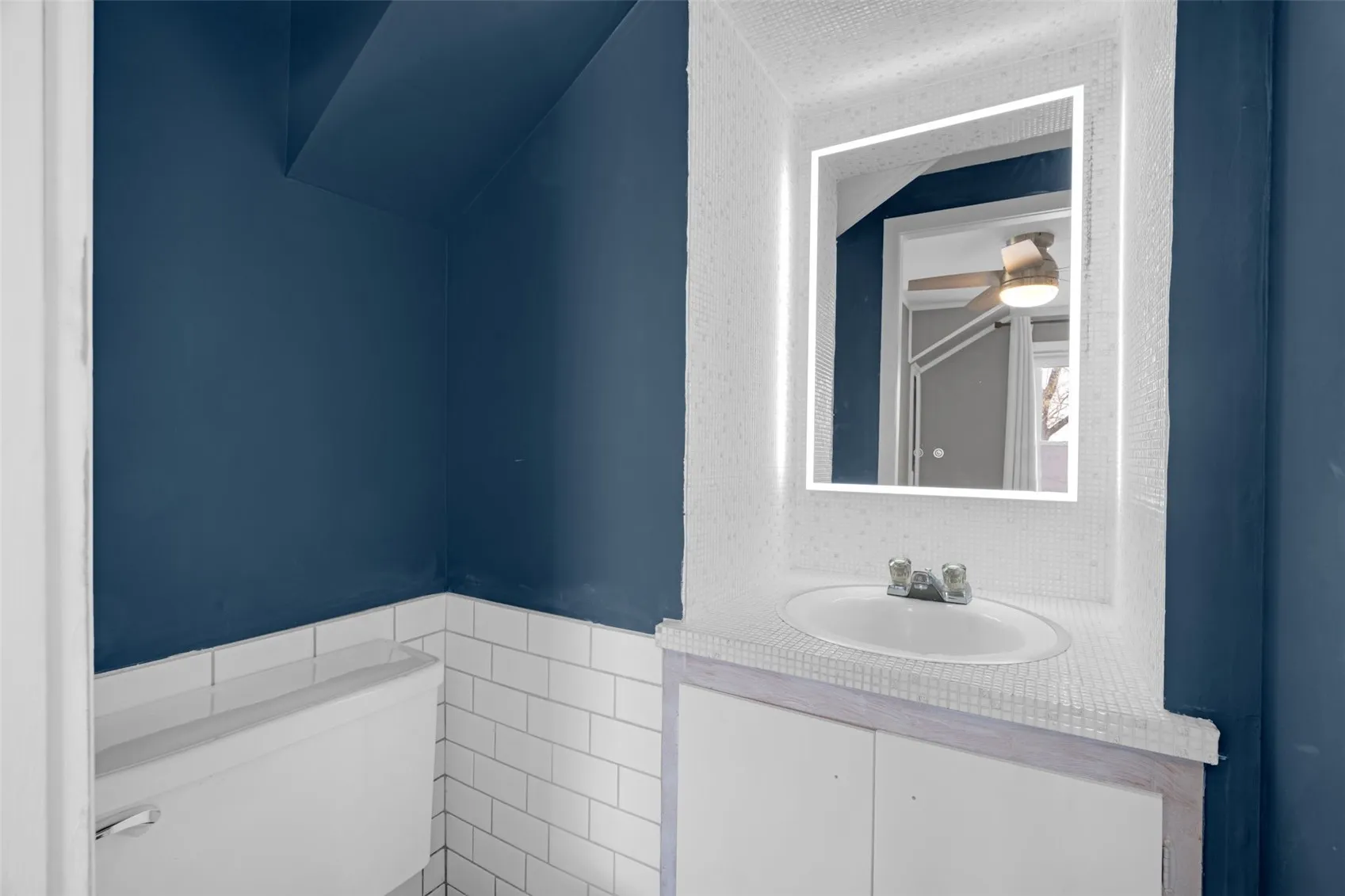 Half bath off of master bedroom