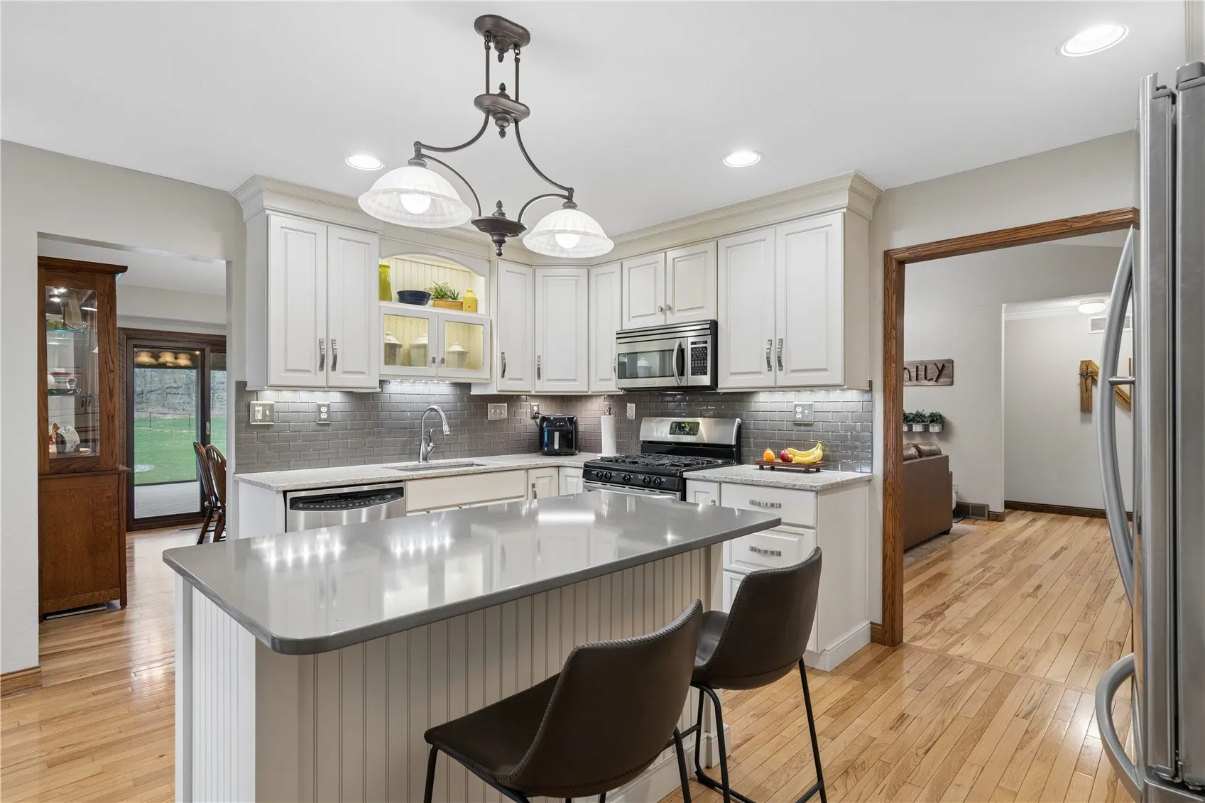 Beautiful updated kitchen with an abundance of cabinetry