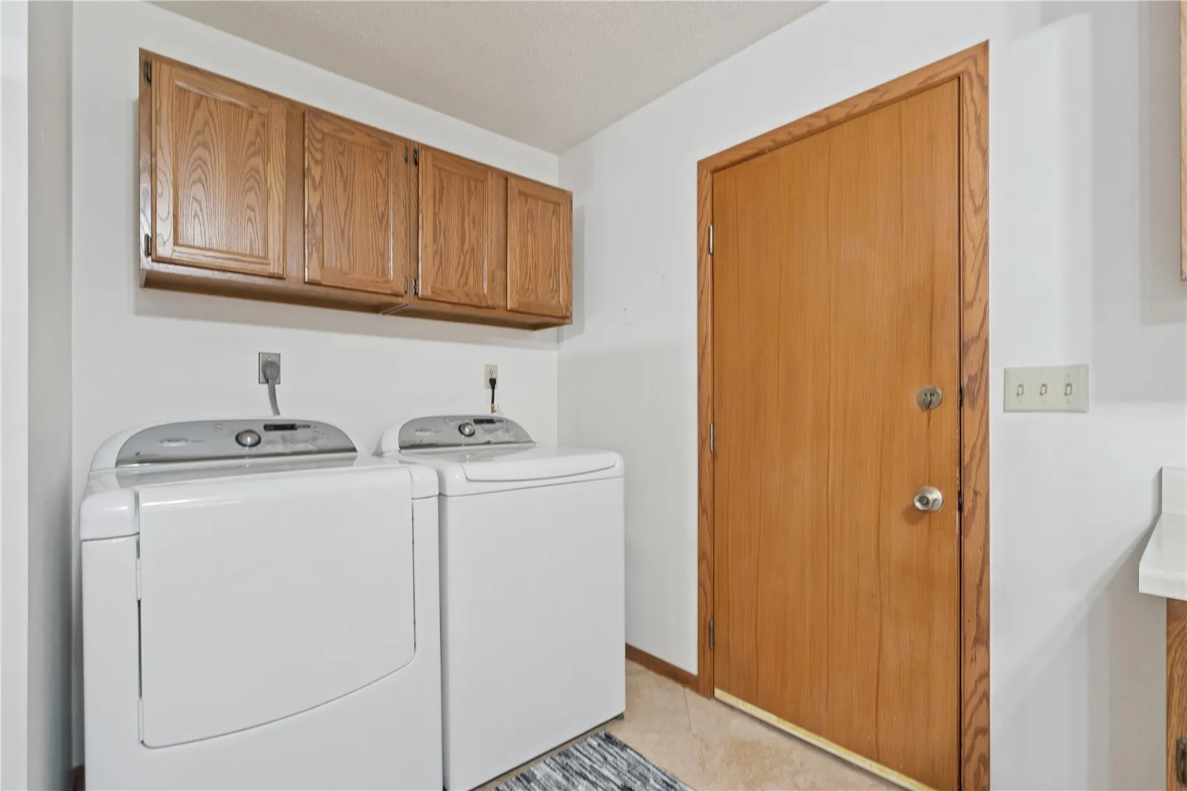 First floor laundry in kitchen area