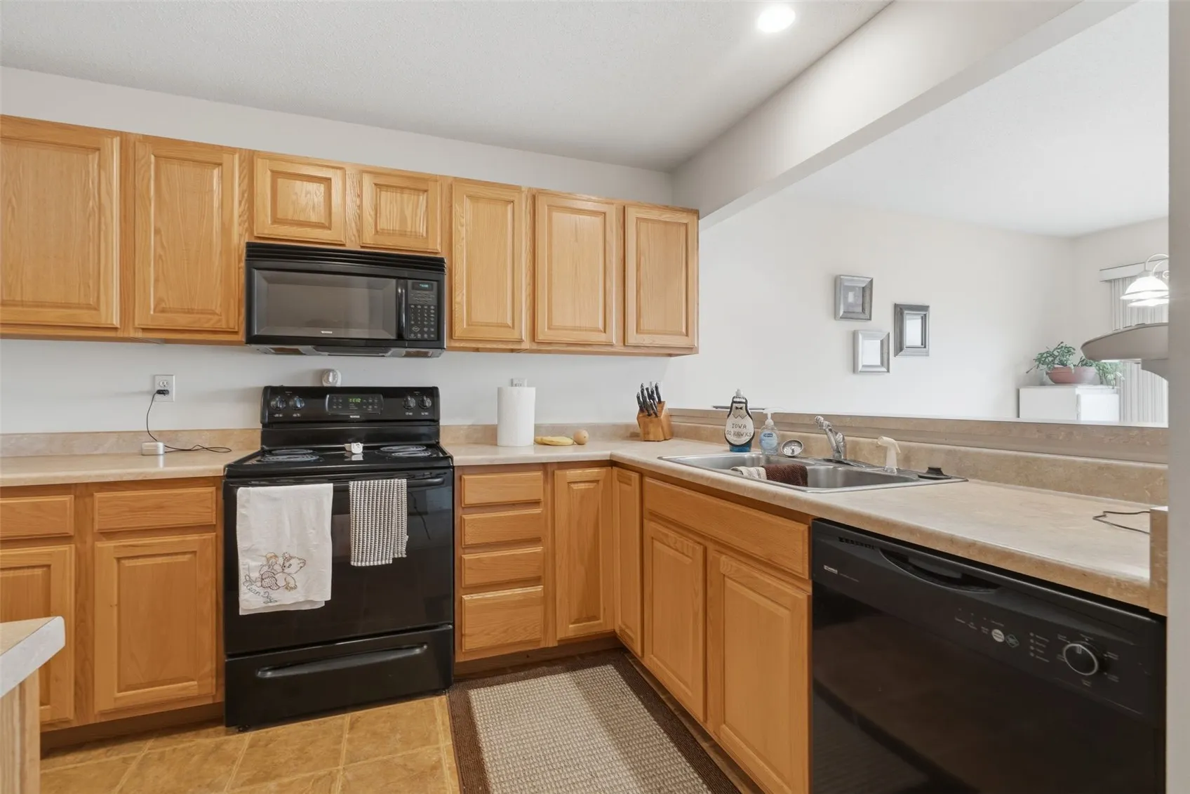 Kitchen with great cabinets as well as a closet for additional items