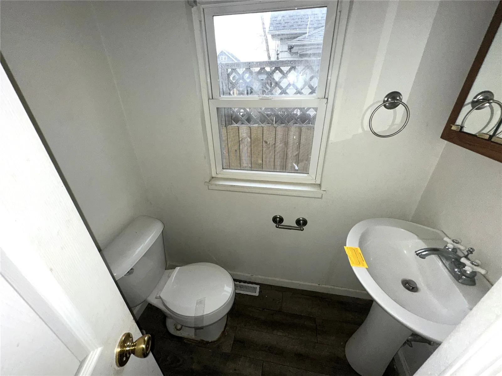 1/2 bath off kitchen