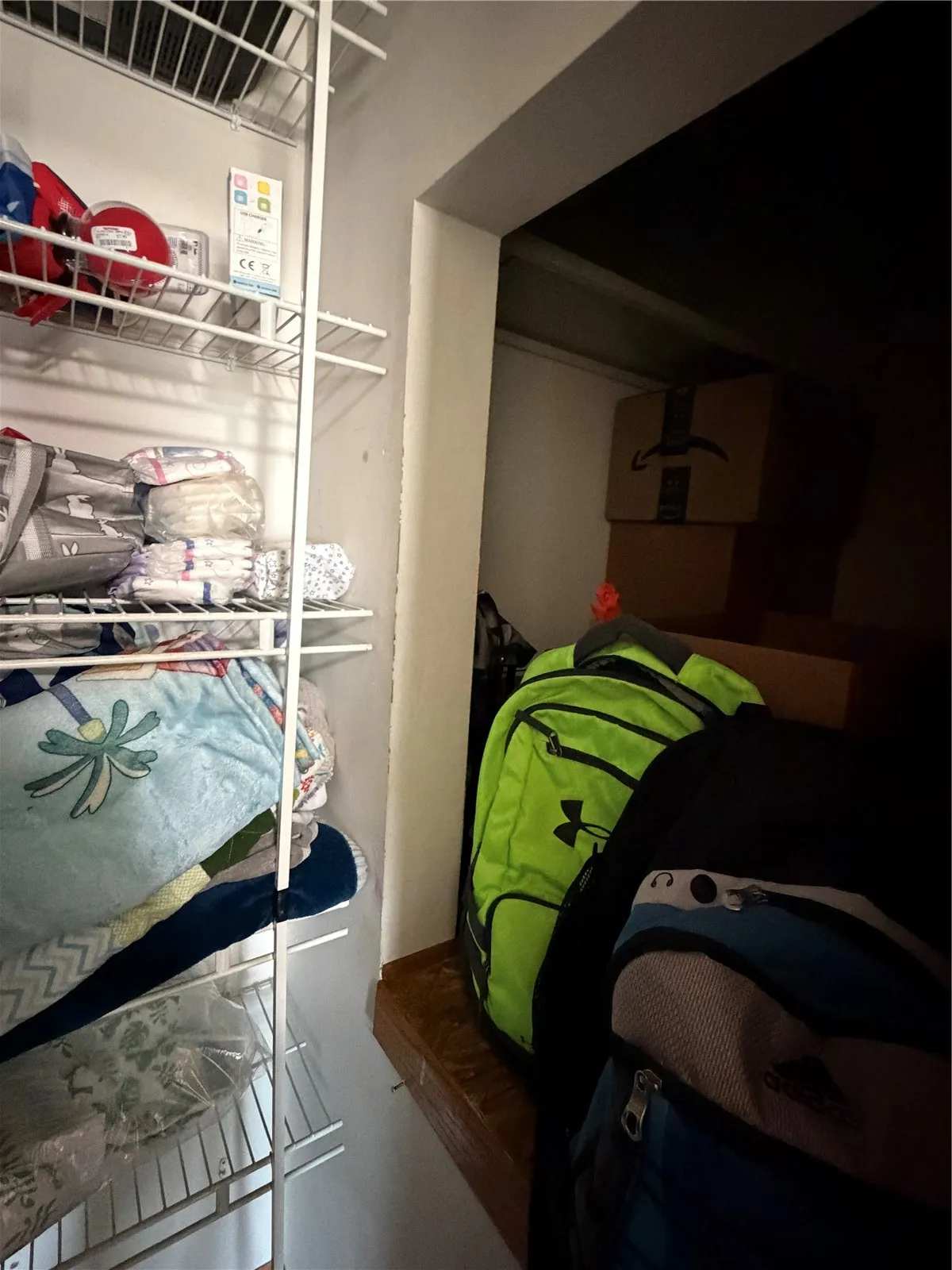 Secret space next to closet