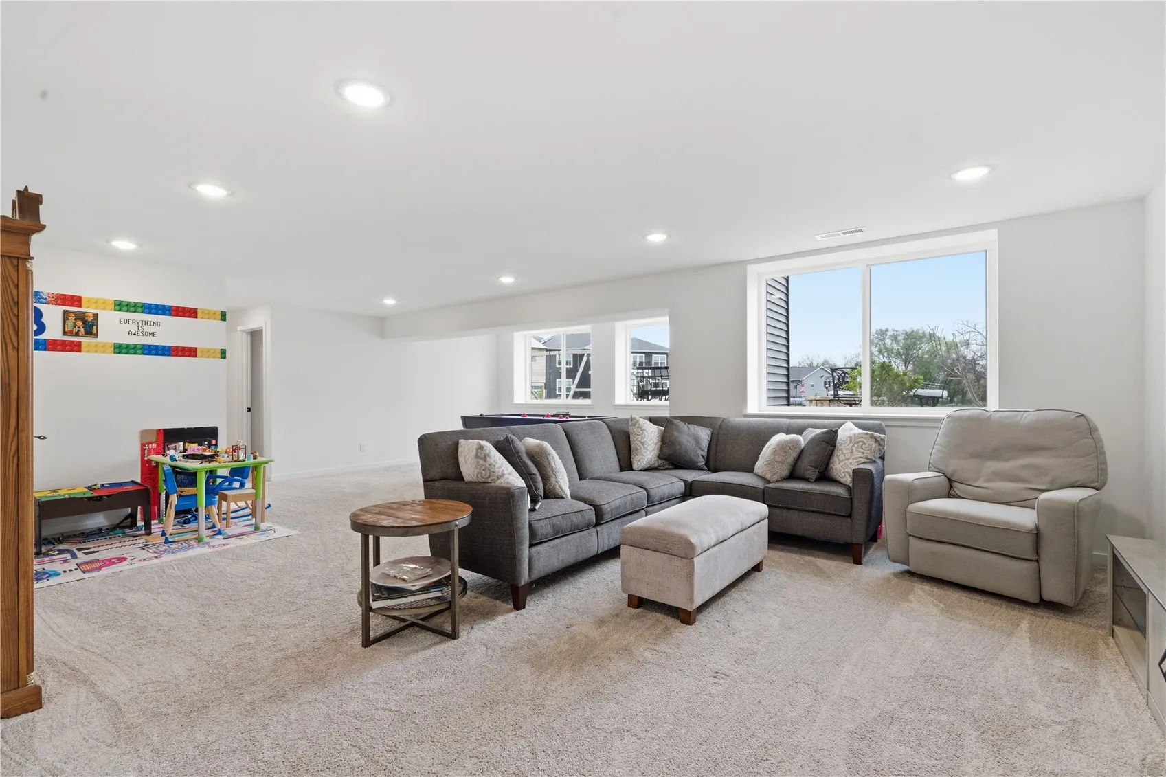 Lower level rec room