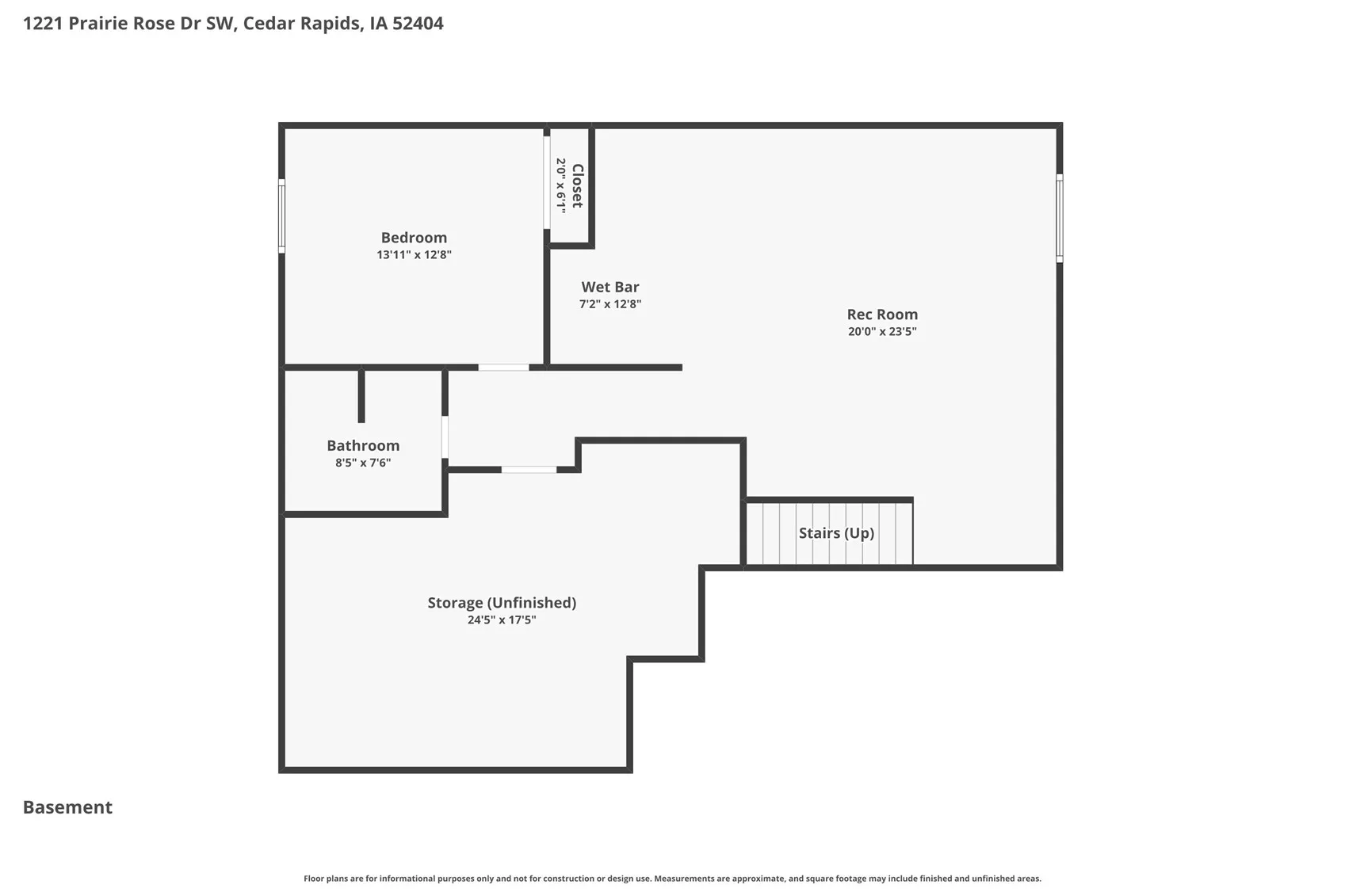 Lower level floor plan