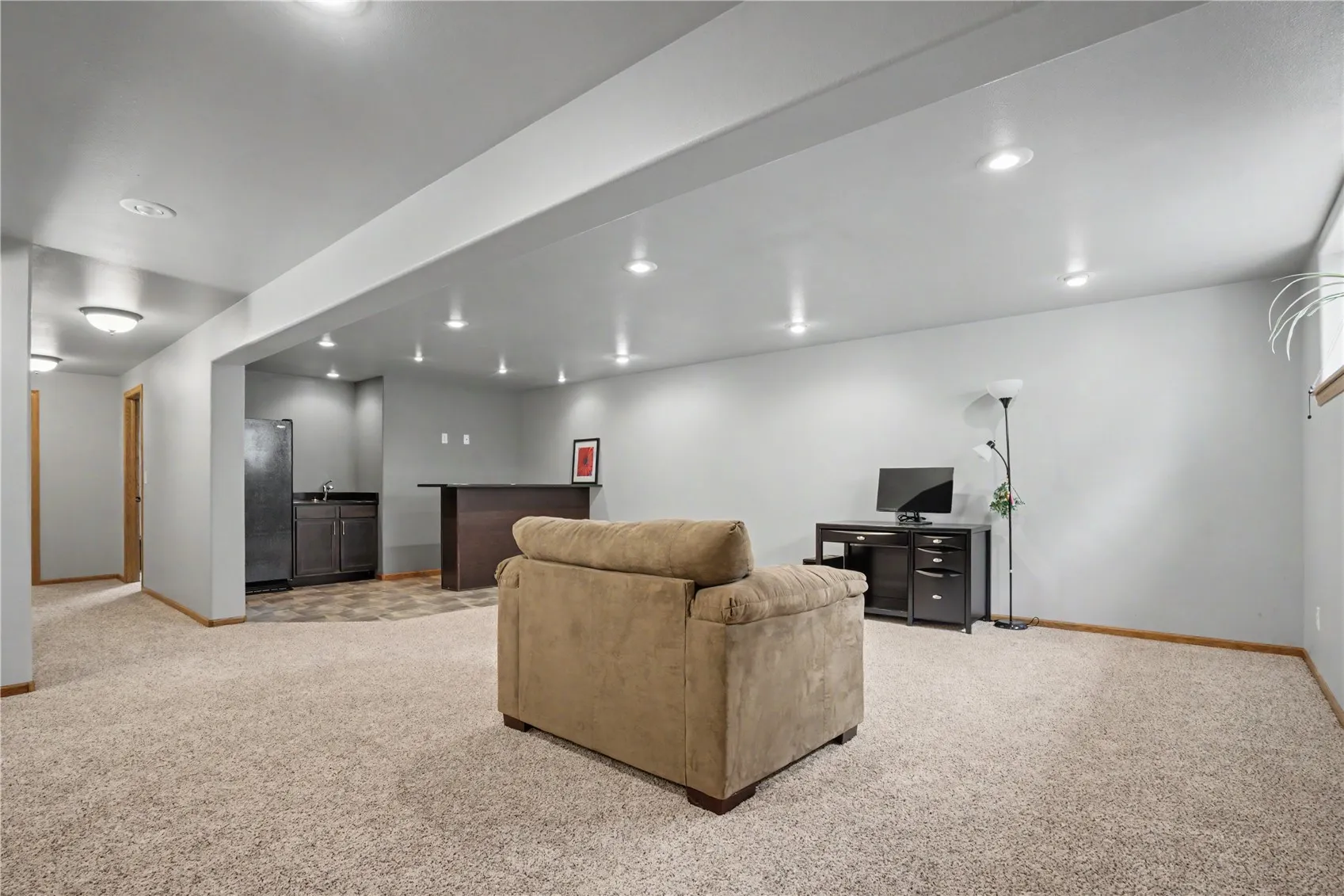 Lower level rec room