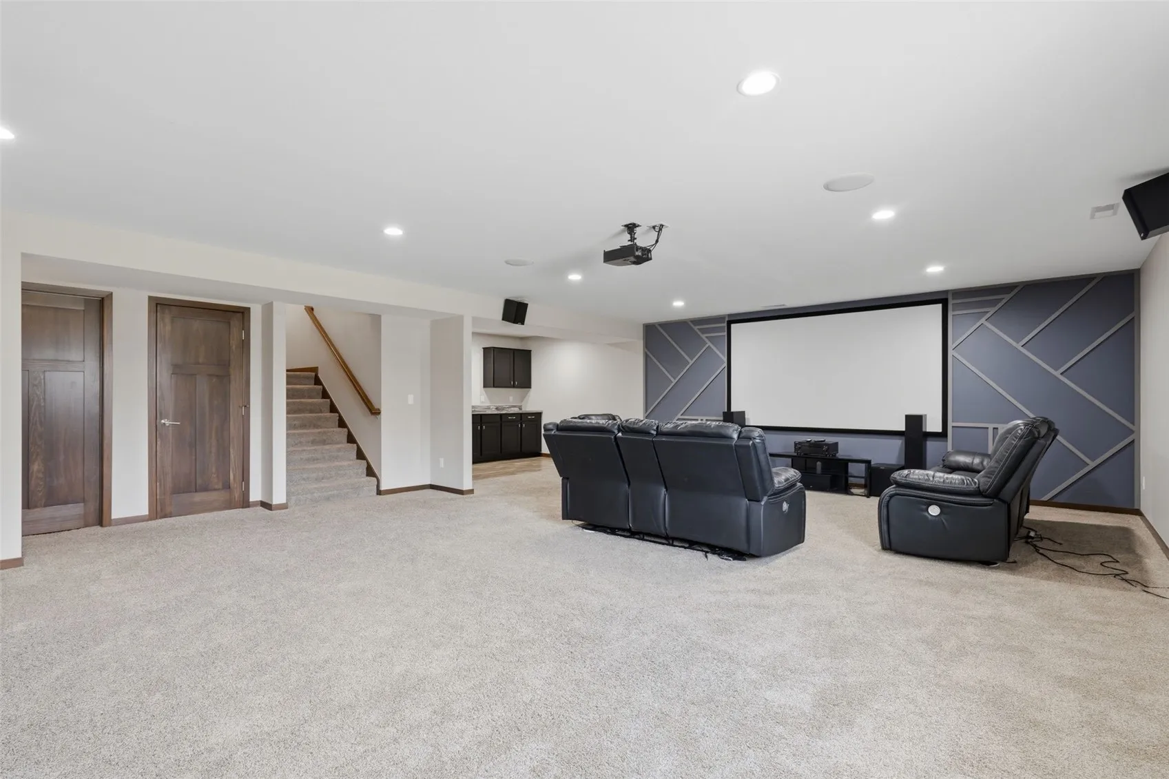Recreation Room with theater area, basement