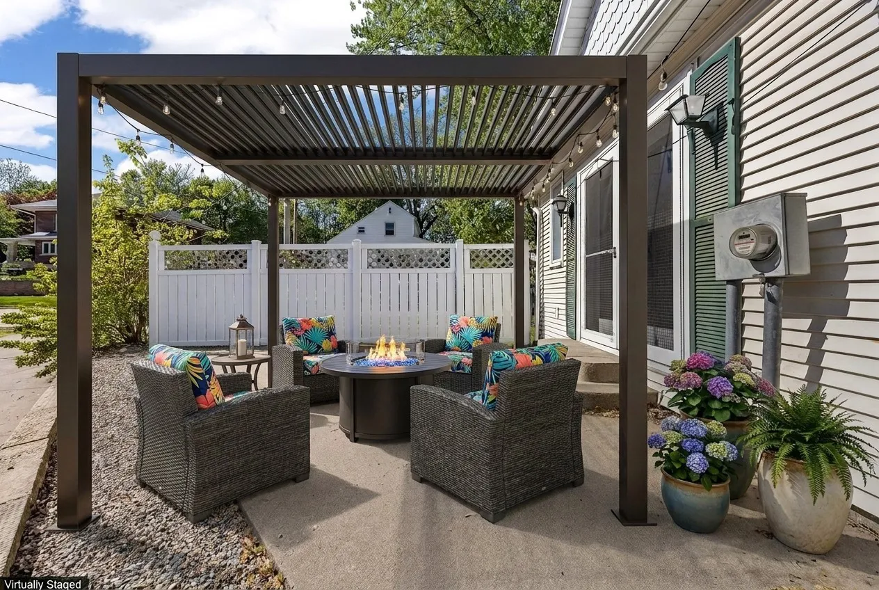 Patio staged