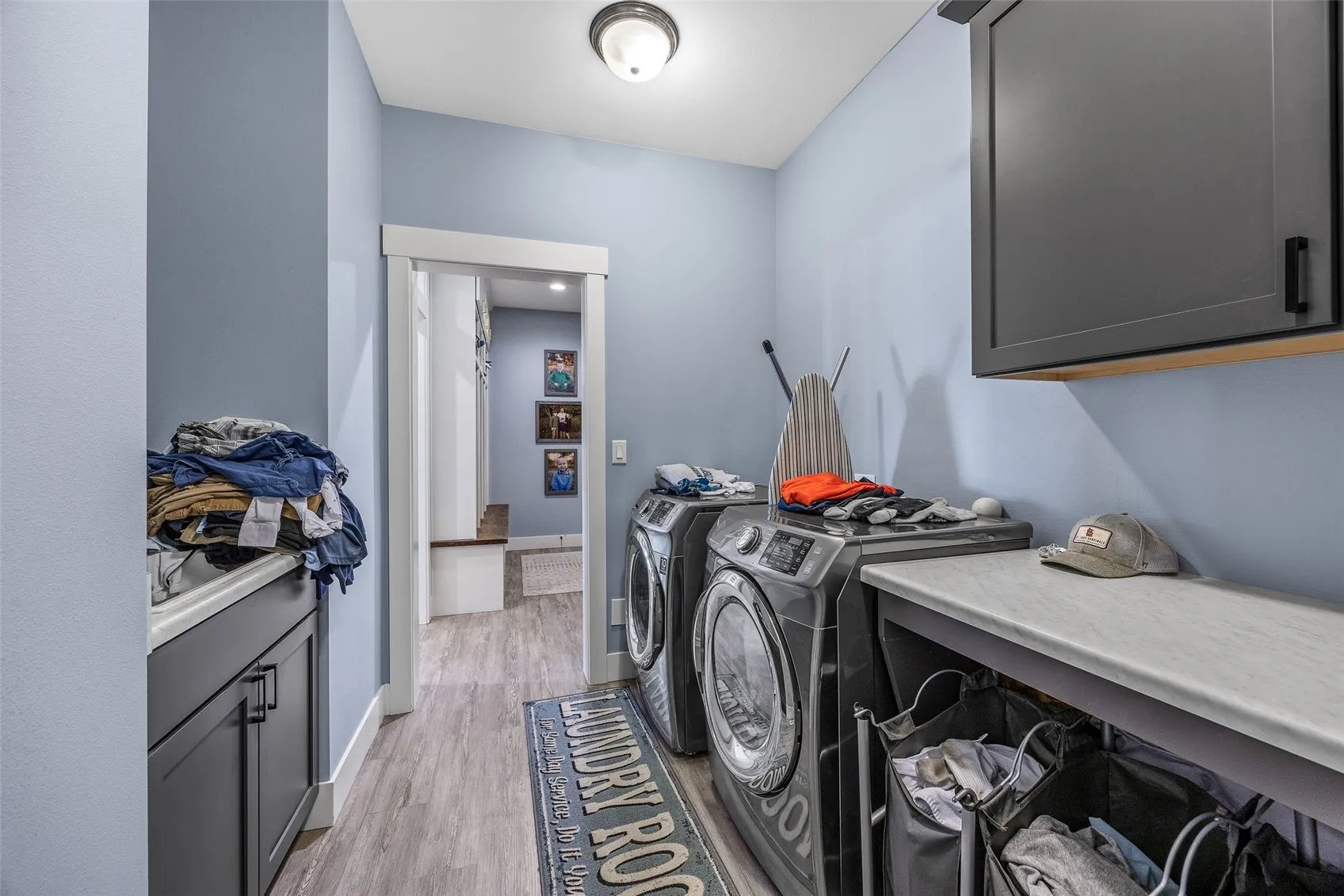 Laundry room is off the mudroom.
