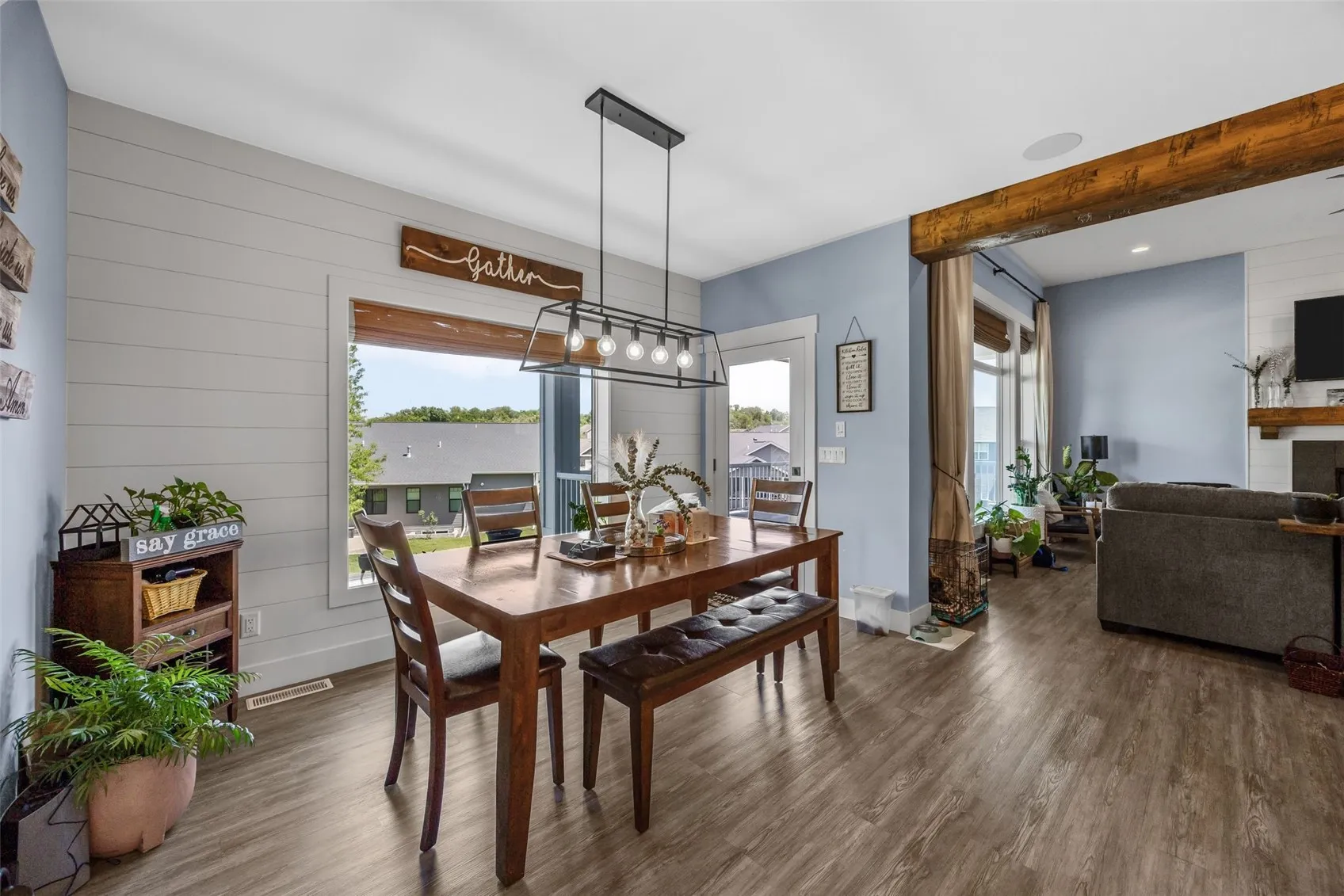 Formal dining with plenty of space.