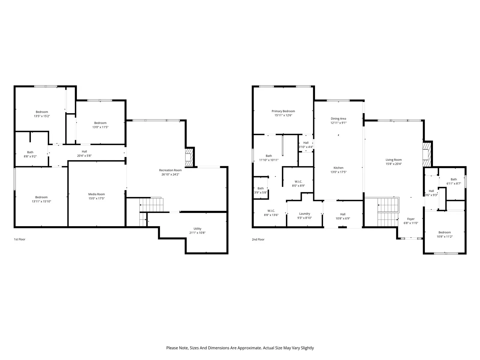 Level one and lower level.