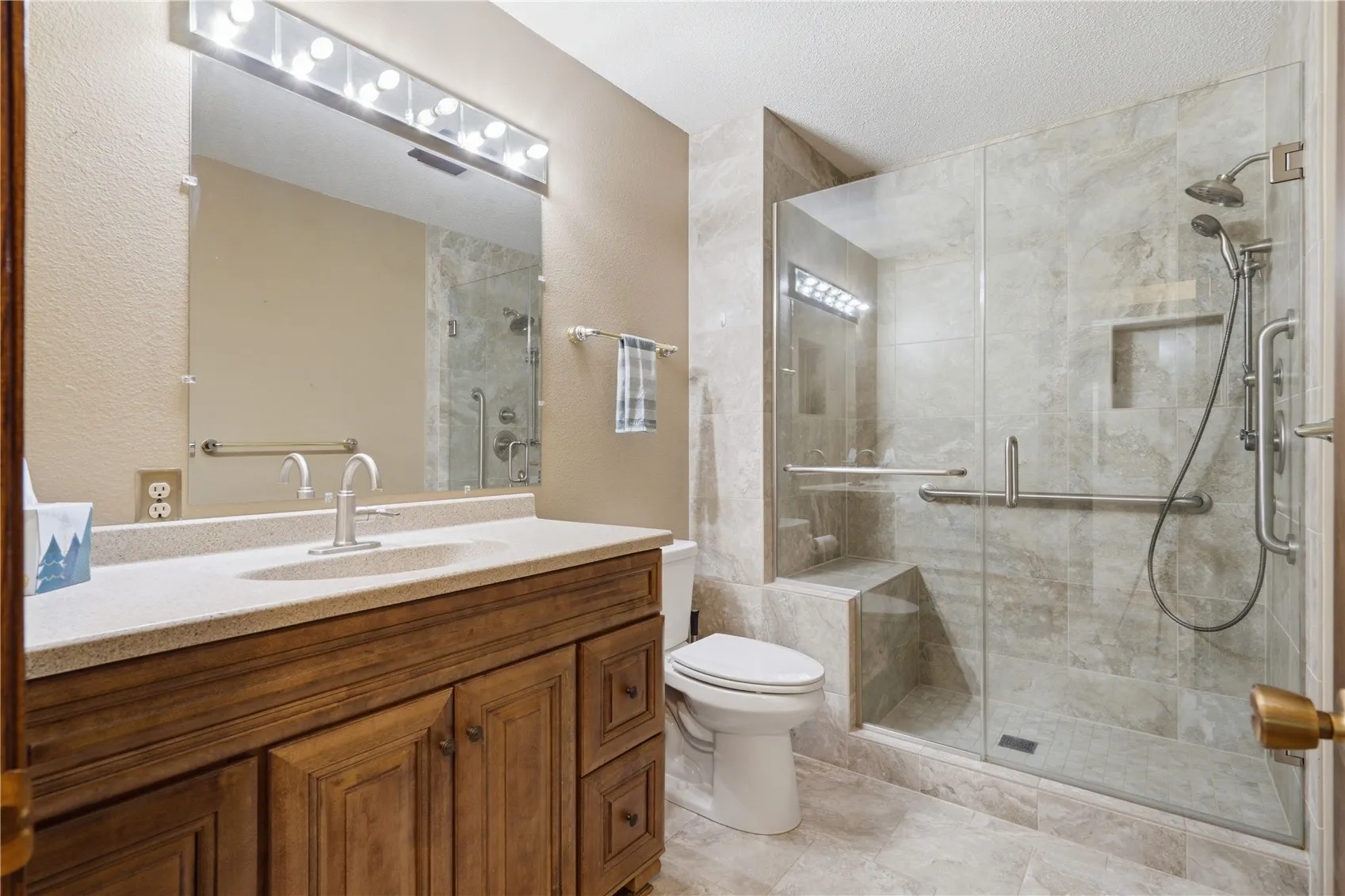 handicap accessible remodeled guest bath
