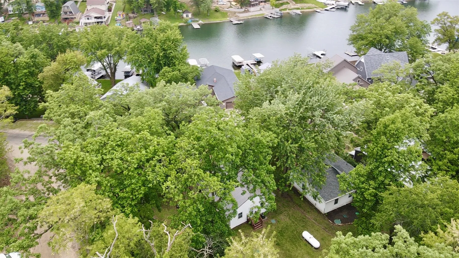 Home faces the lake