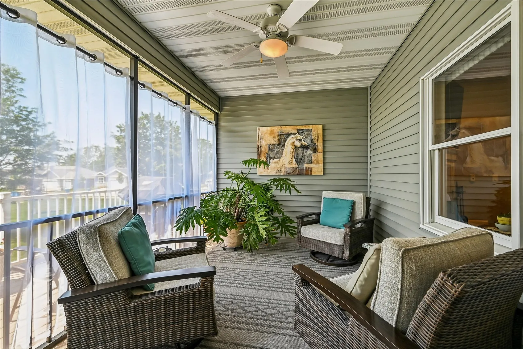 Porch with composite floor