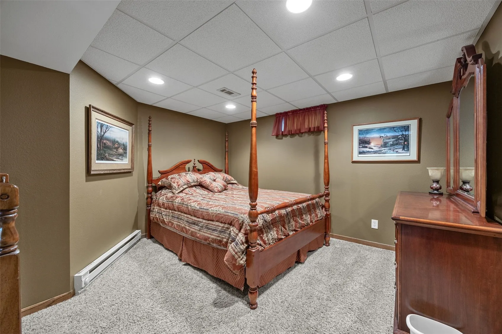 This room is being used as a non-conforming bedroom but can be changed over to a work from home office or a place for hobbies and crafts.