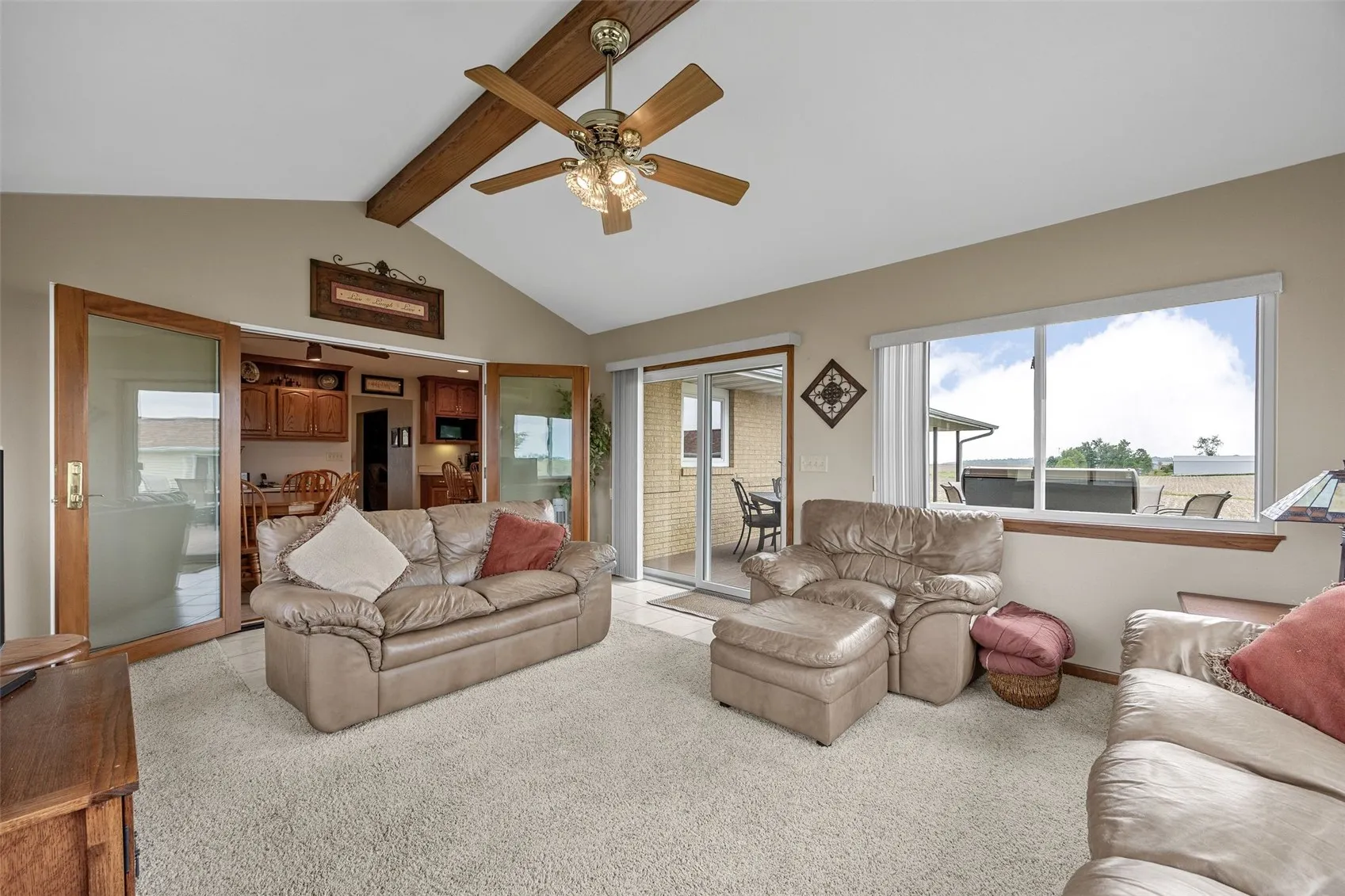 There is plenty of space in this relaxing area with great views.