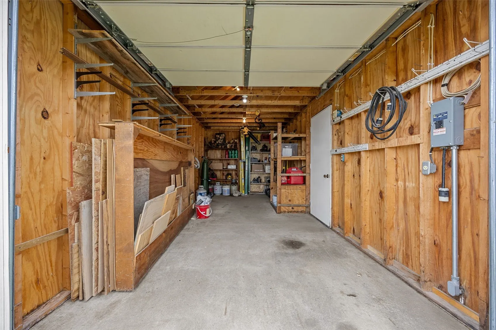 Inside of work shed.