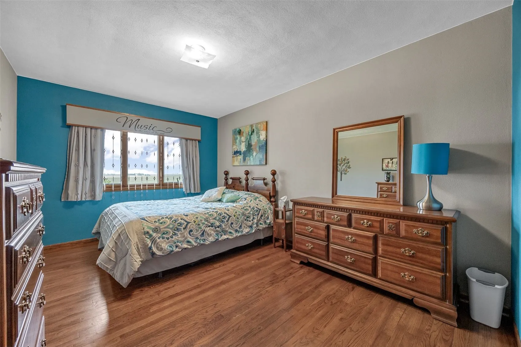 Bedroom three on level one.