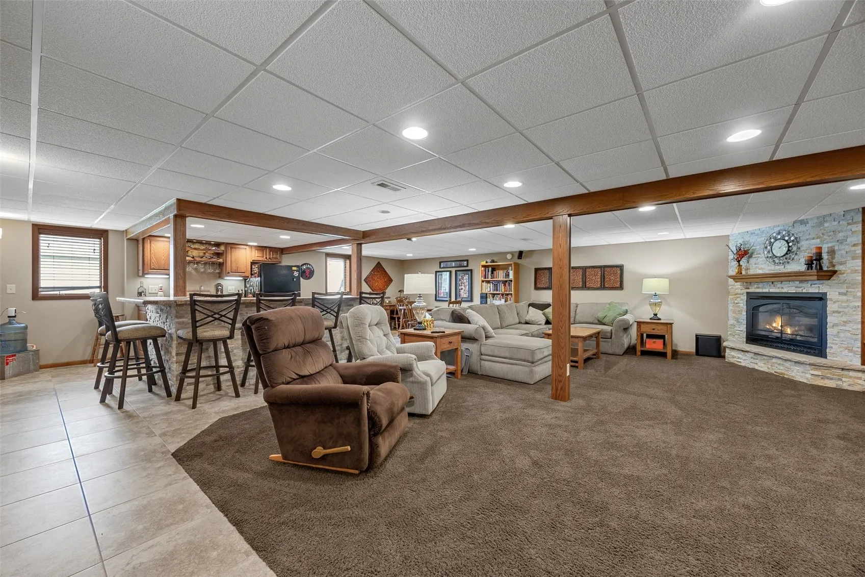Welcome to the lower level. Great for relaxing and entertaining!