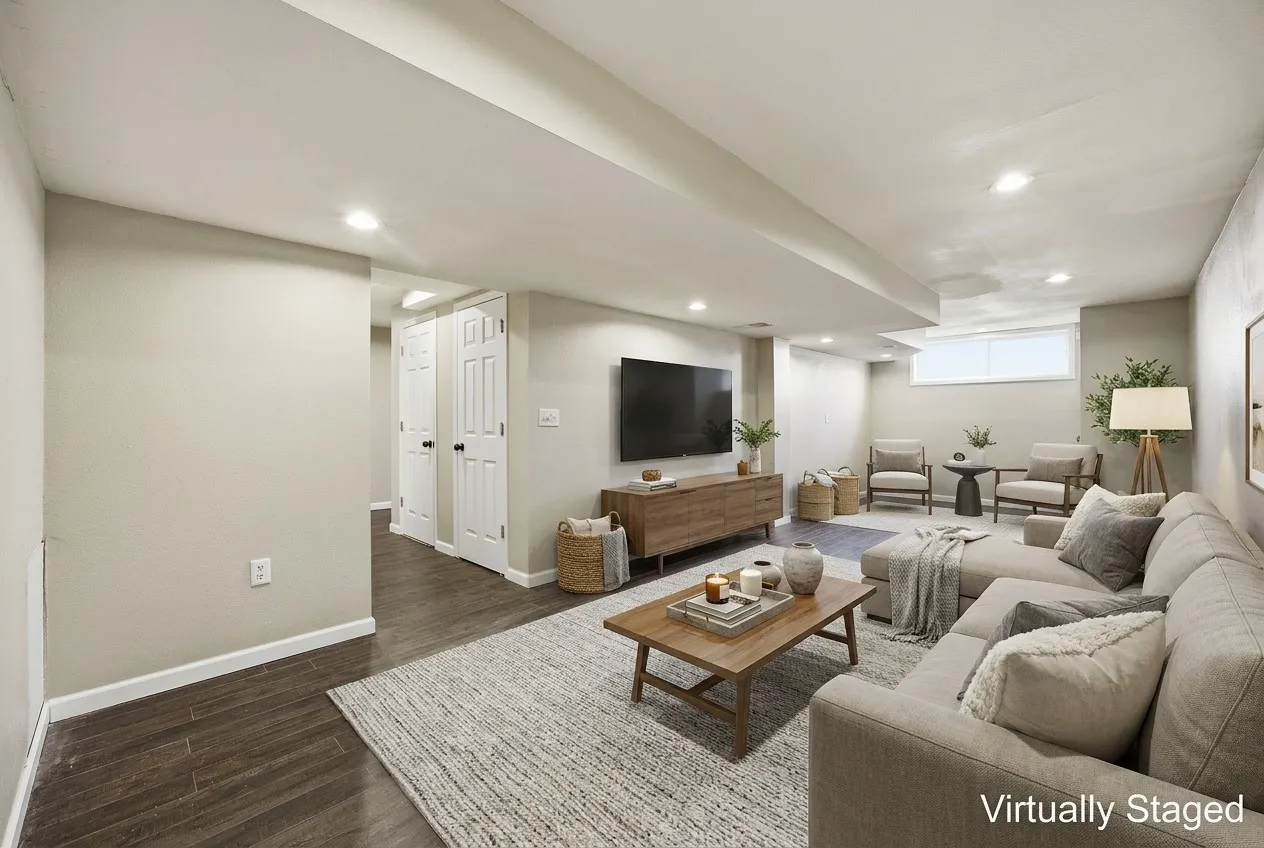 Lower Level Family Room Staged