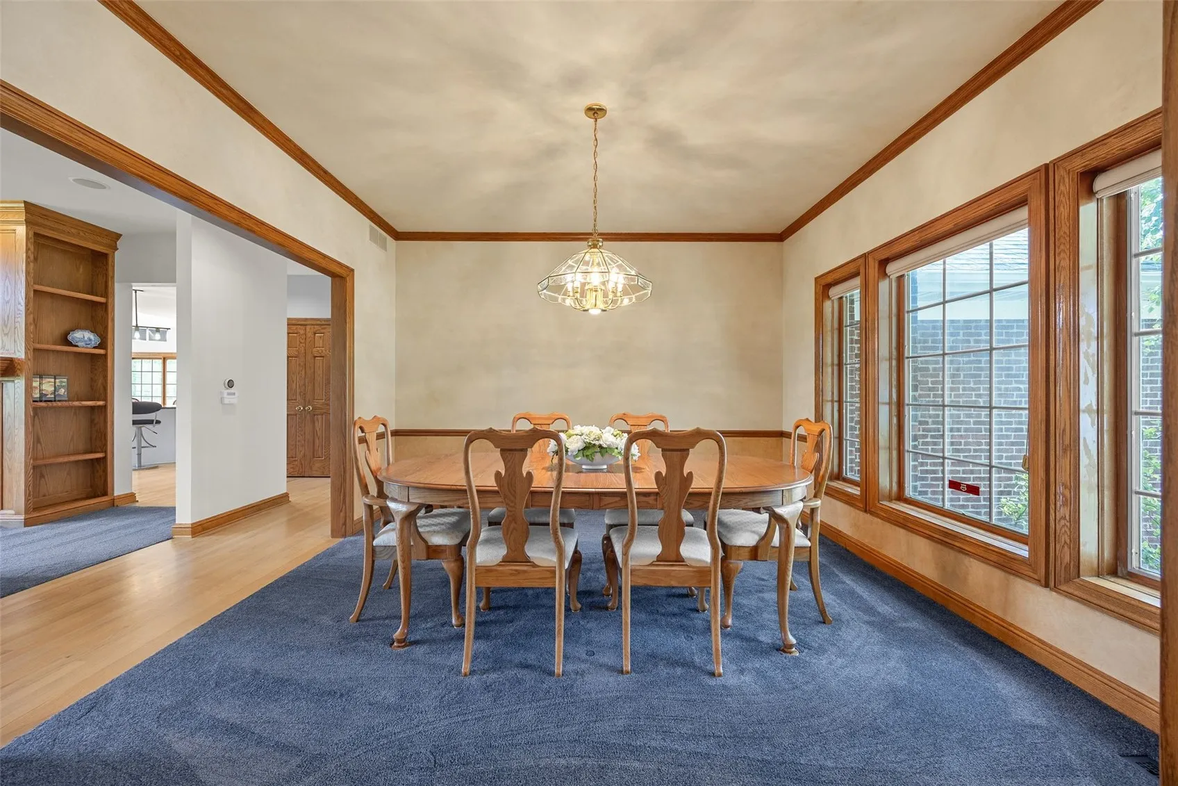Hand-painted faux-finish dining