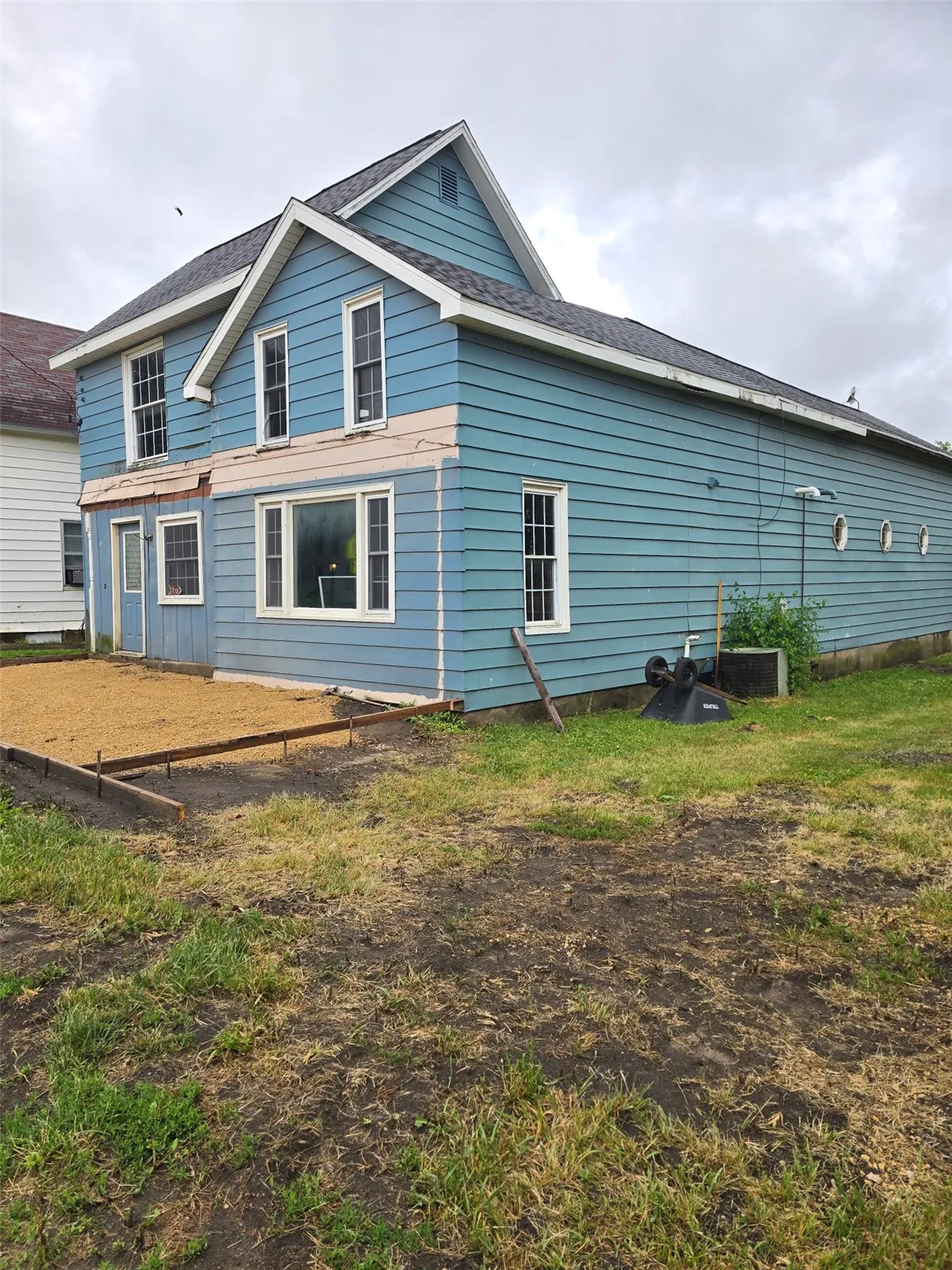 side view- new patio