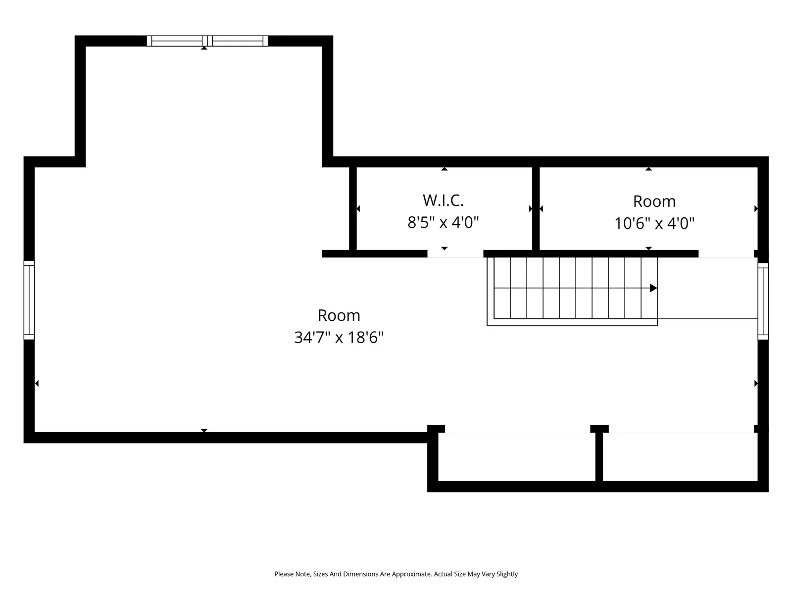 Finished 2nd floor with built-ins, closet, and large area for bedroom, office, primary space