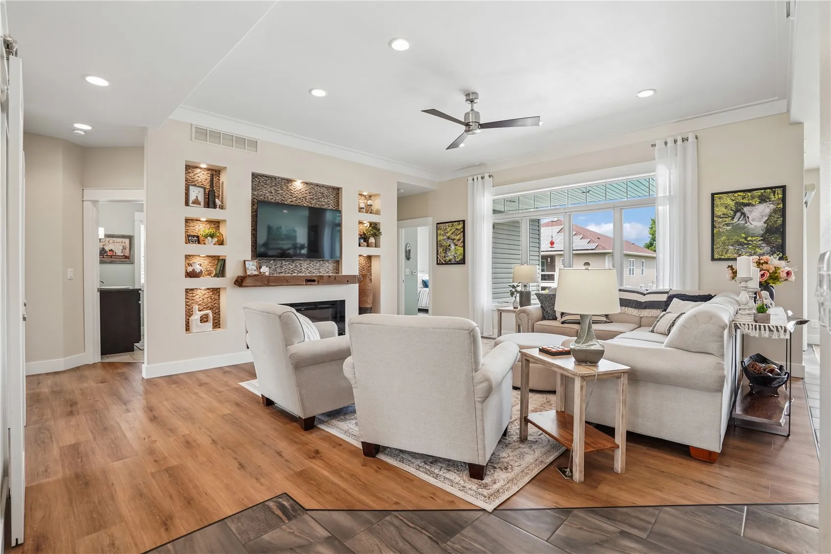 Custom built-ins in the great room