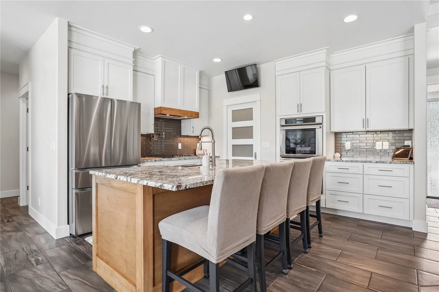 Custom kitchen with granite countertops and quality built cabinets