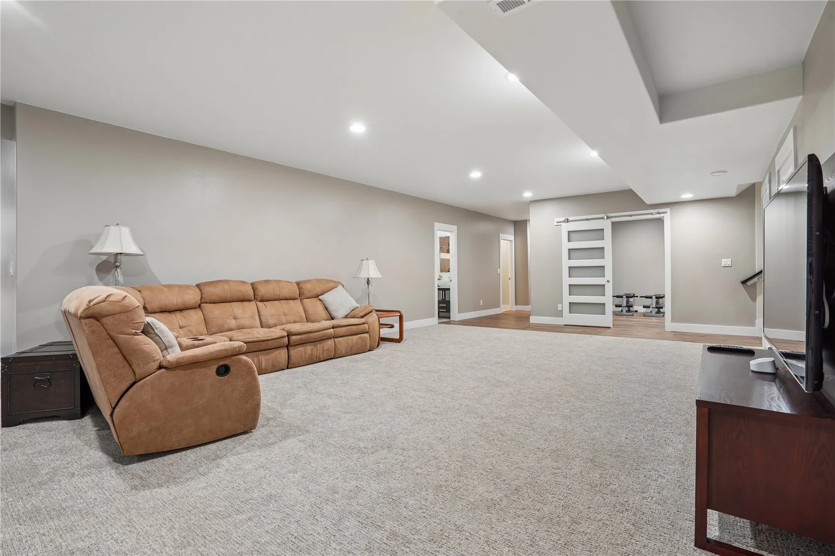 Spacious rec room waiting for you to make it your own