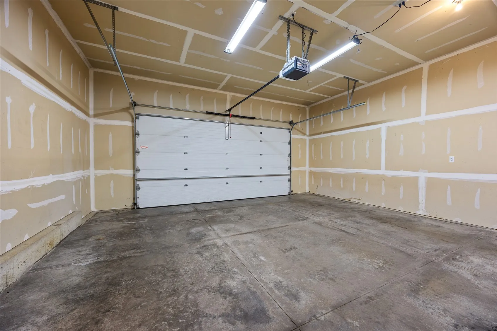 Handy attached two-car garage