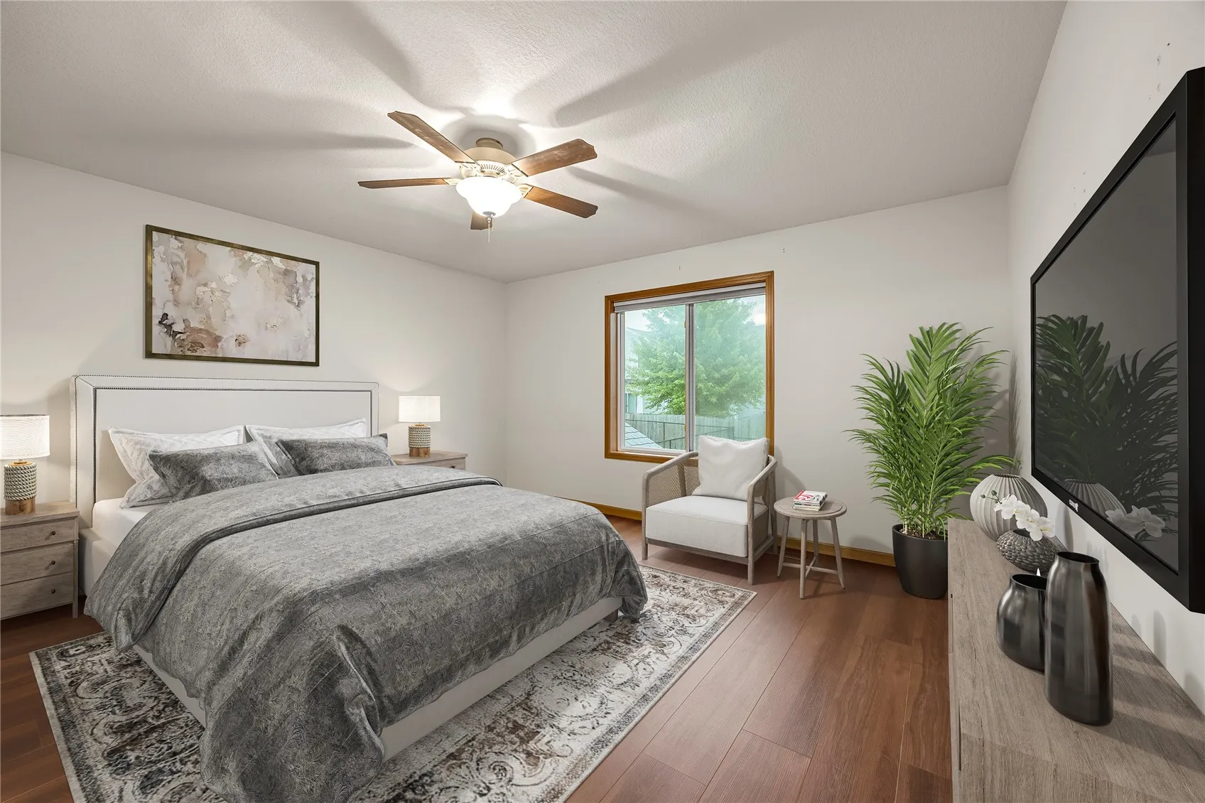Primary bedroom (Virtually staged)