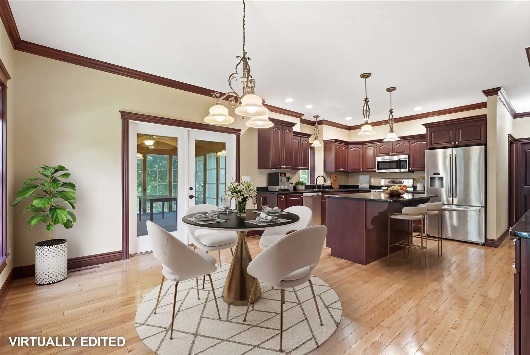 kitchen with dining area