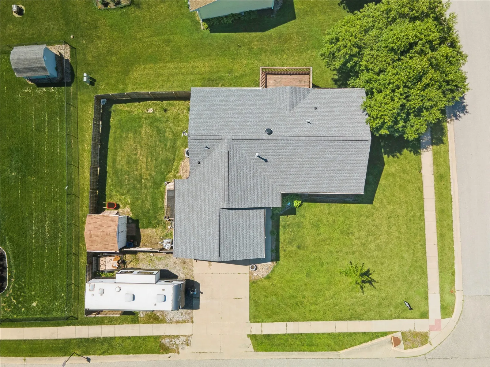 Aerial view of the home