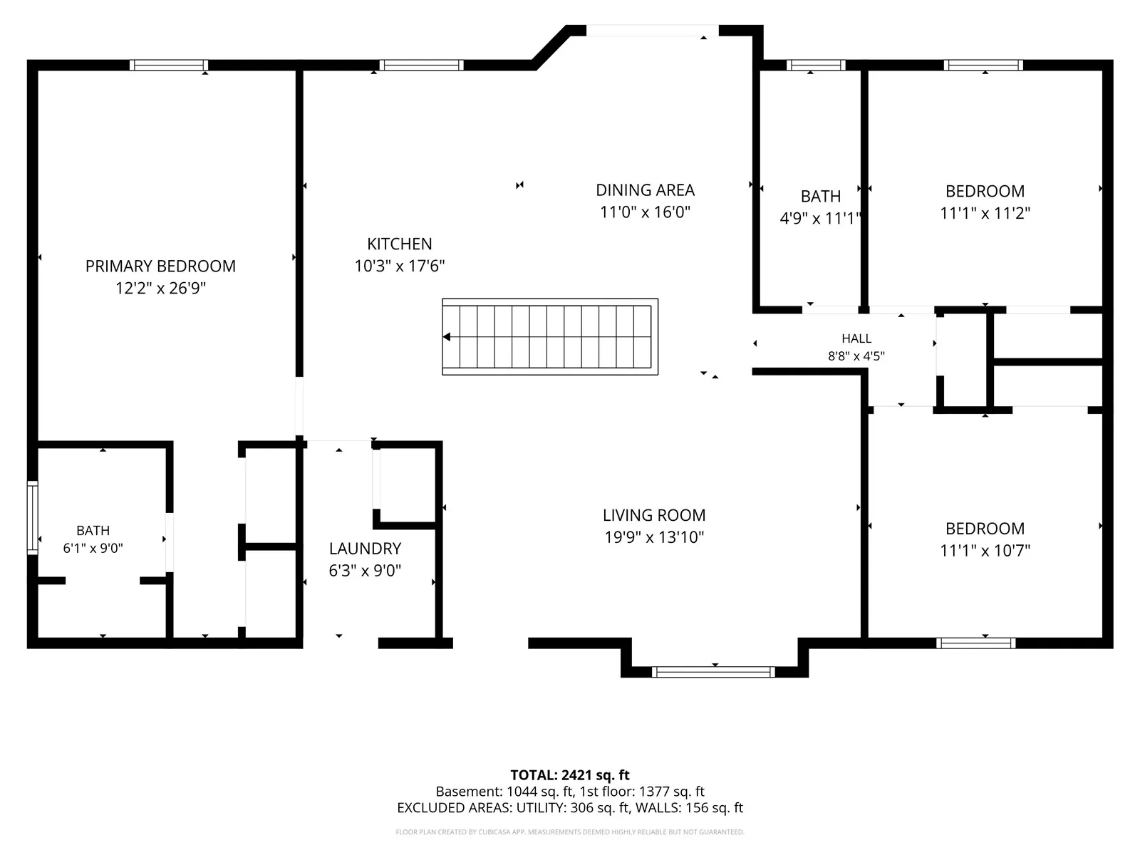 Upper level floor plan