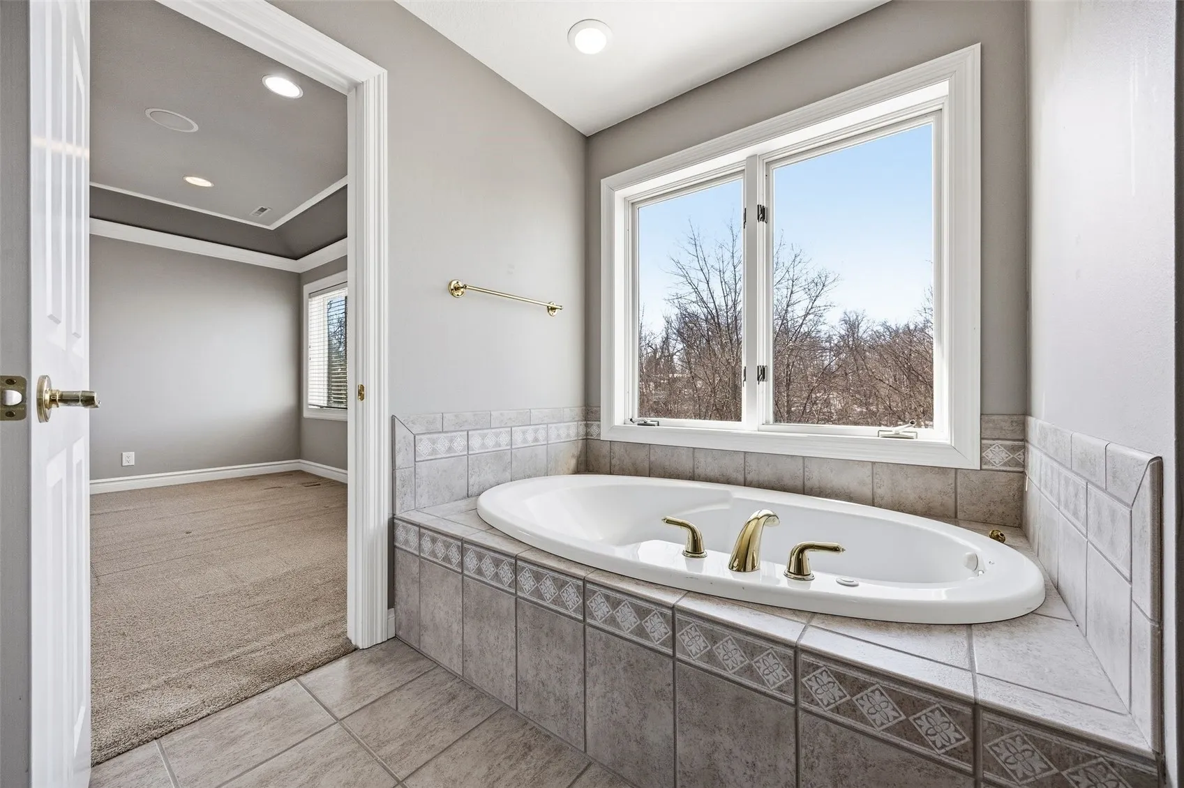 Master bathroom tub