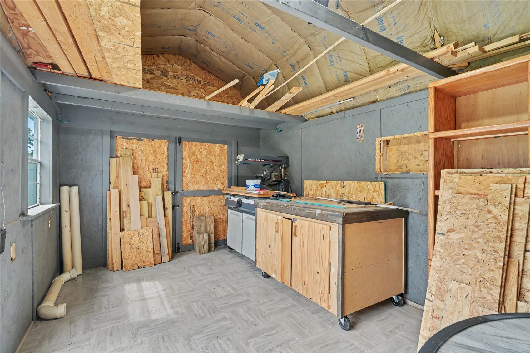 Inside Insulated Shed