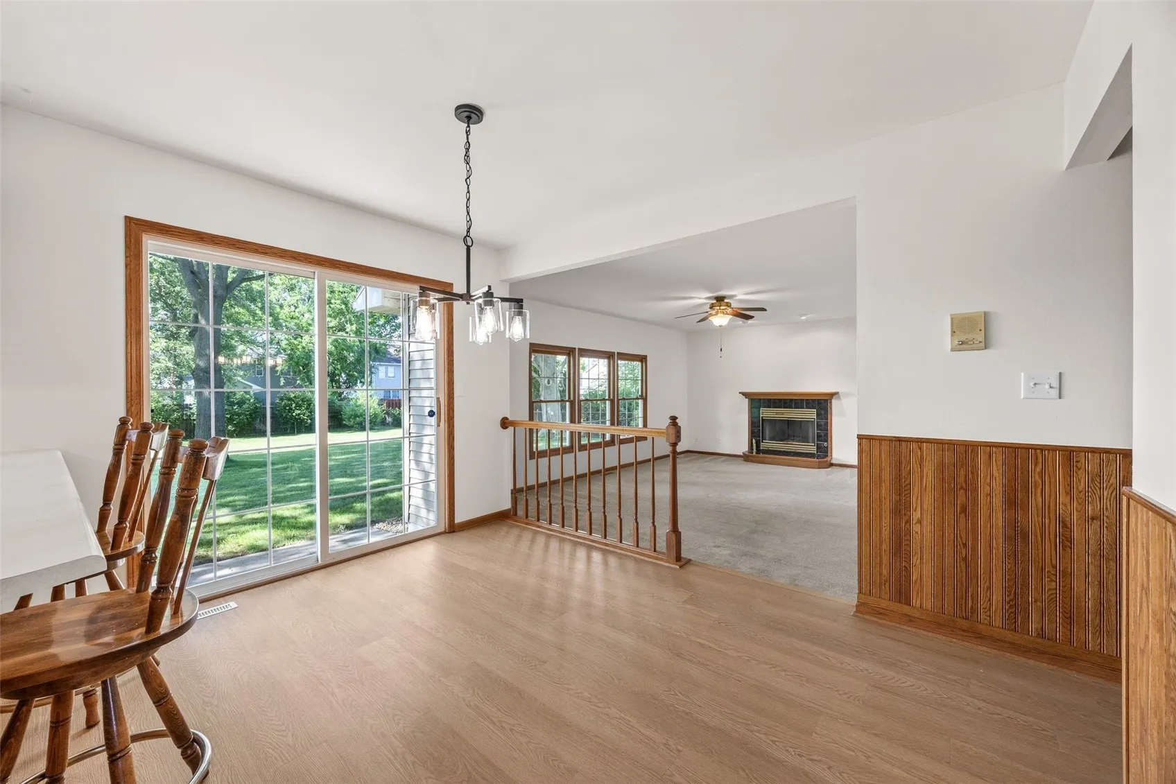 Eat-In Area in Kitchen with Sliding Door to Back Yard