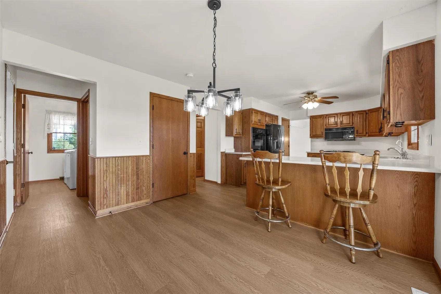 Eat-In Area in Kitchen with view to Front Door